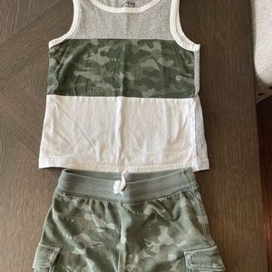 TWO 4T Boys Shorts & Shirt Matching Sets